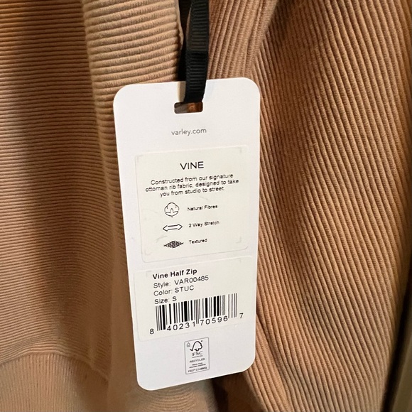 Varley Vine Half Zip Pullover Stucco Size S - Picture 10 of 11